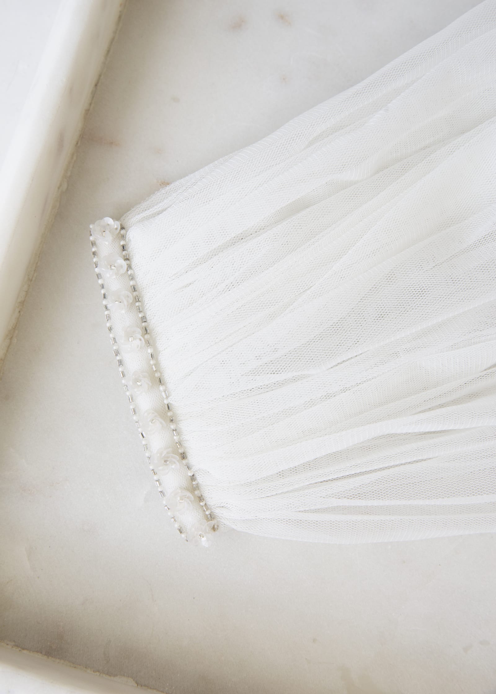 Bo & Luca Soft Tulle Veil comb Beading