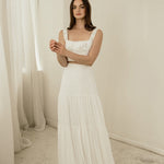 Bo & Luca Poppy Gown with Tiered Skirt full length front