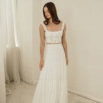Bo & Luca Poppy Gown with Tiered Skirt full length front