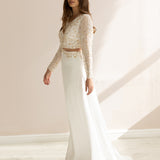 Bo & nLuca Margot Gown Long Sleeve Gold