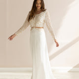 Bo & nLuca Margot Gown Long Sleeve Gold