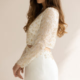 Bo & nLuca Margot Gown Long Sleeve Gold