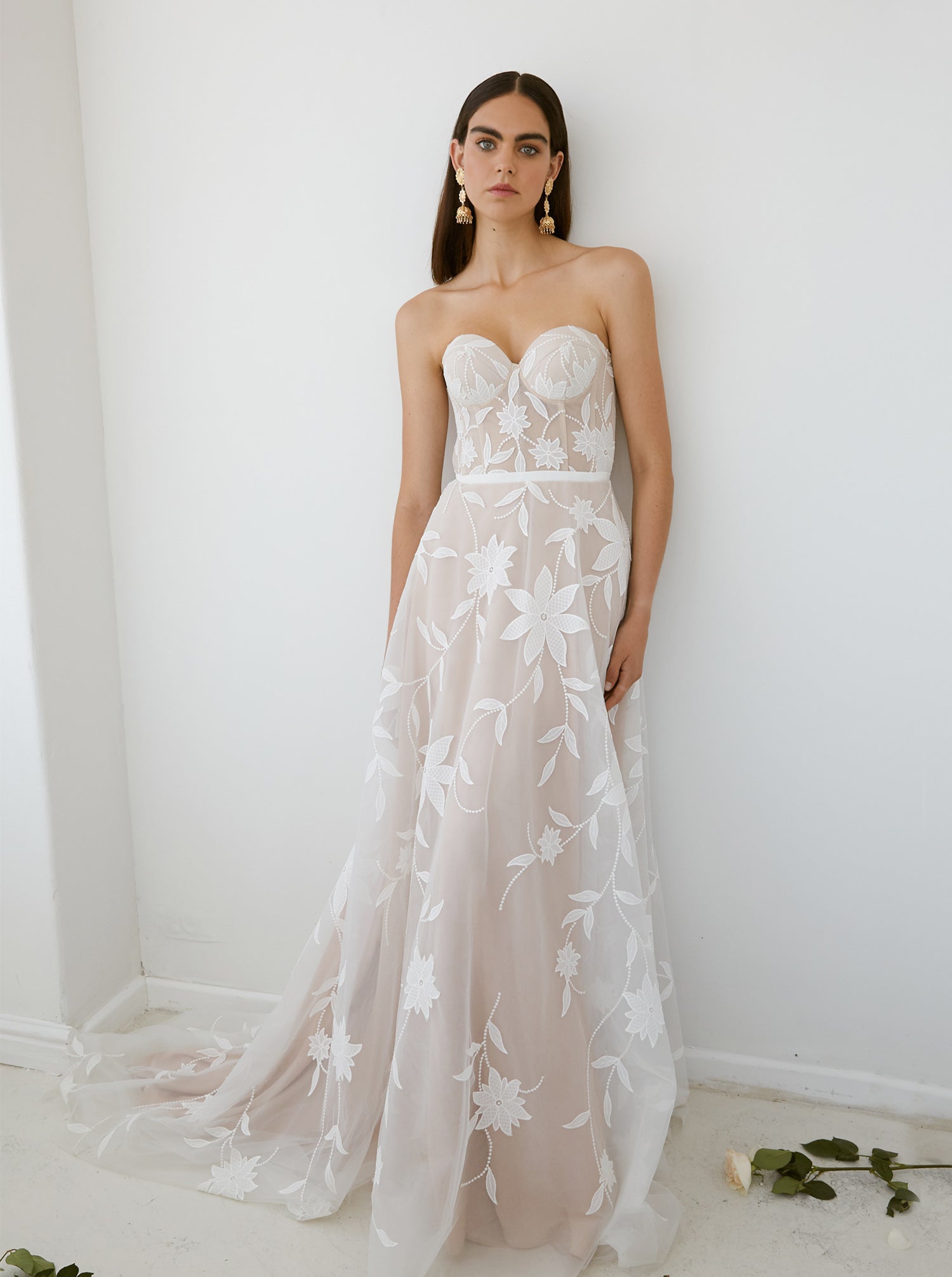 Savannah Gown | Deeply Romantic Floral Lace with Corseted Bodice Savannah Gown | Deeply Romantic Floral Lace with Corseted Bodice