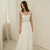 Bo & Luca Poppy Gown with Tiered Skirt full length front