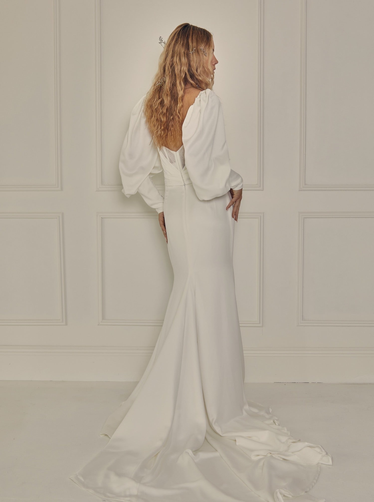 Temple by Bo & Luca Celine Gown Bishop Sleeves