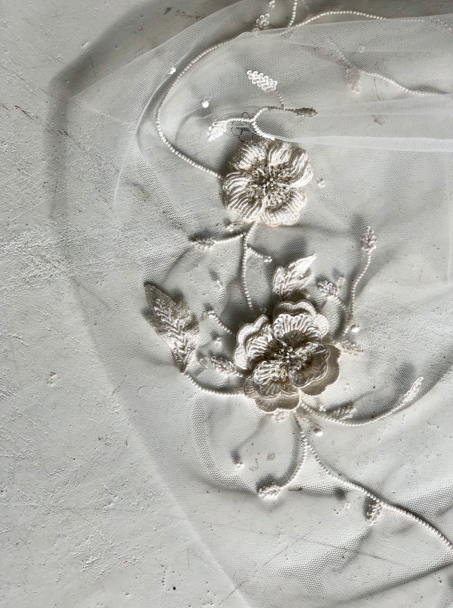 Bo & Luca Rosa Veil Embroidery