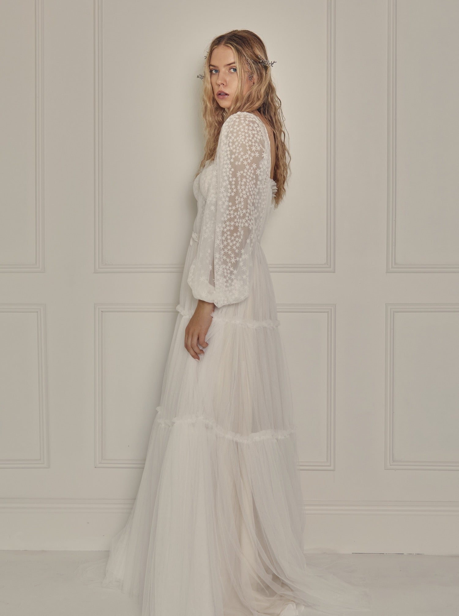 Temple by Bo & Luca Juliette Gown Bishop Sleeves