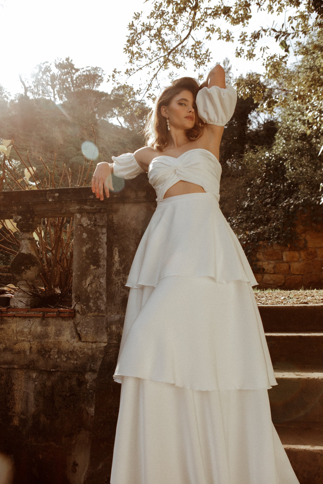 Tulip Gown | Tiered - Tiered Tulip Gown & Puff Sleeves / 6AU Tulip Gown | Tiered - Tiered Tulip Gown & Puff Sleeves / 6AU