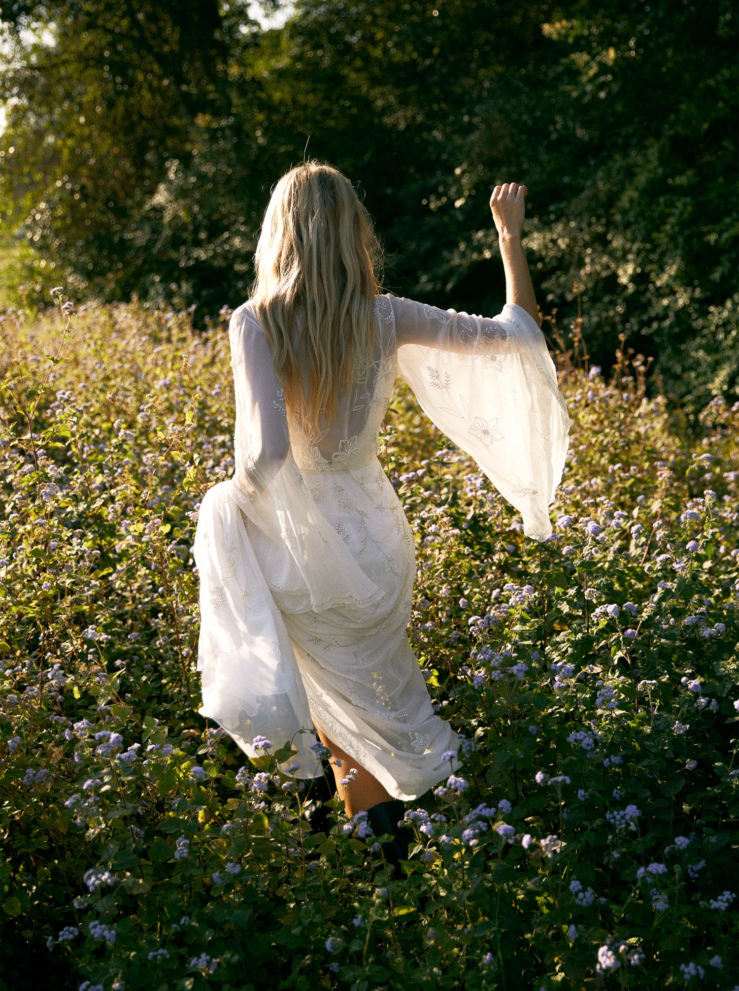 Dahlia Wrap | Bohemian Romance in Hand-Beaded Georgette 8AU Dahlia Wrap | Bohemian Romance in Hand-Beaded Georgette 8AU