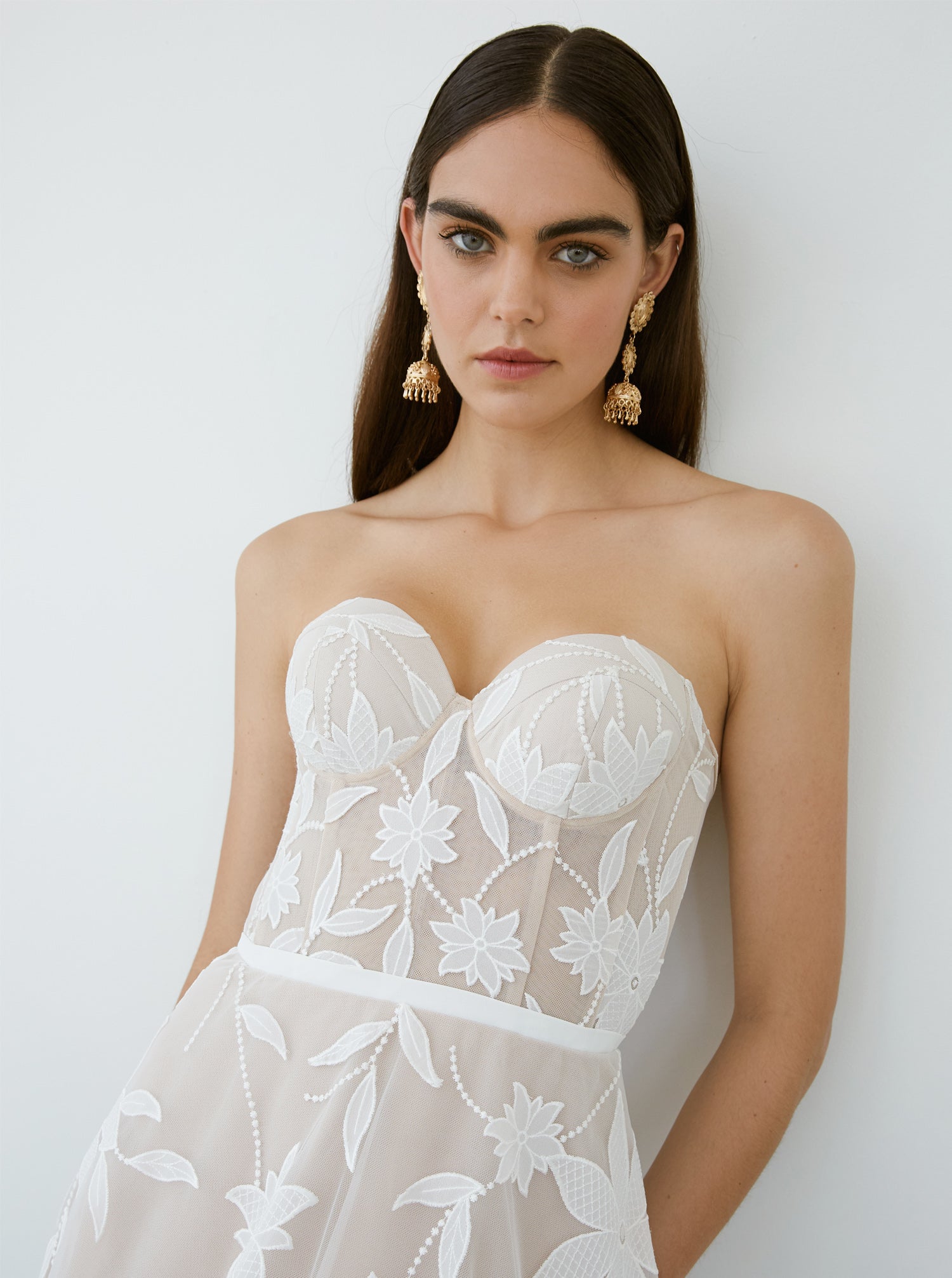 Savannah Gown | Deeply Romantic Floral Lace with Corseted Bodice Bo & Luca Savannah Gown | Deeply Romantic Floral Lace with Corseted Bodice Bo & Luca